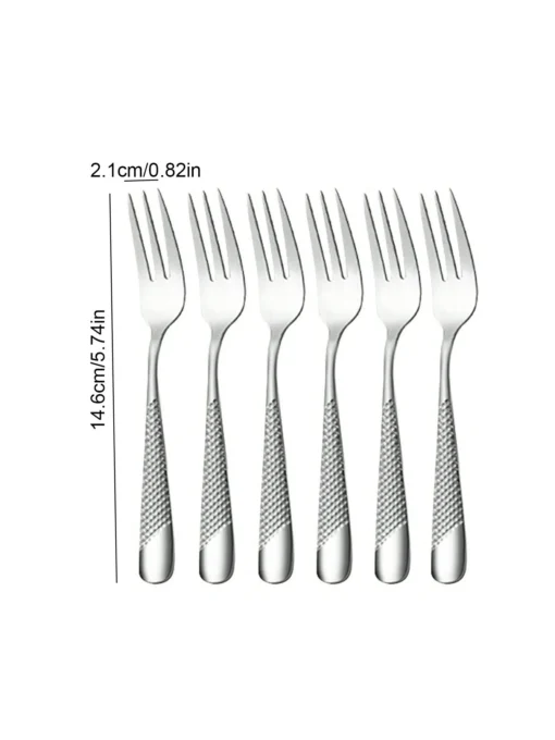 6pc/30pc Stainless steel silver high-end star diamond tableware - Image 9