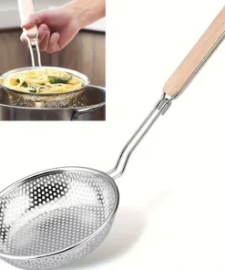 Stainless Steel Colander with Wooden Handle