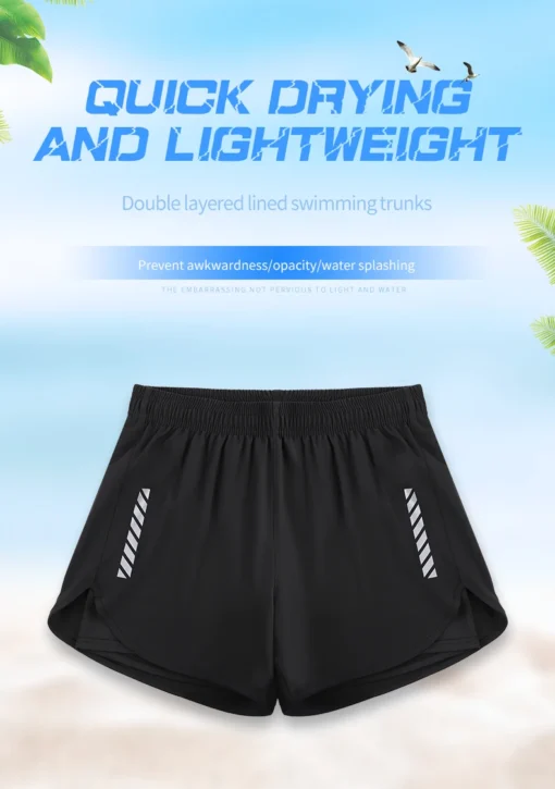 Anti-embarrassment Loose Quick-drying Men's Swimming Trunks - Image 10