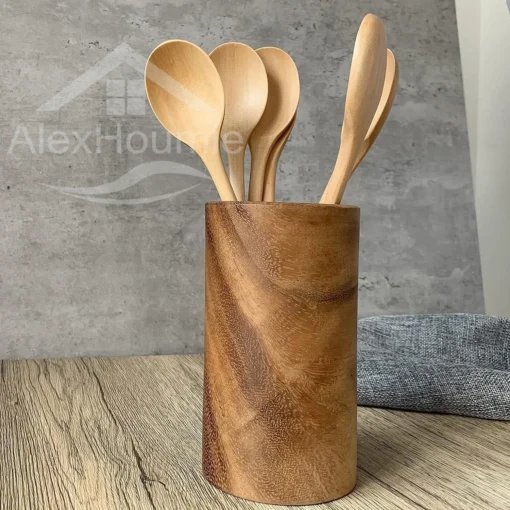 6 Piece Wooden Spoon Bamboo Kitchen Korean Style - Image 23