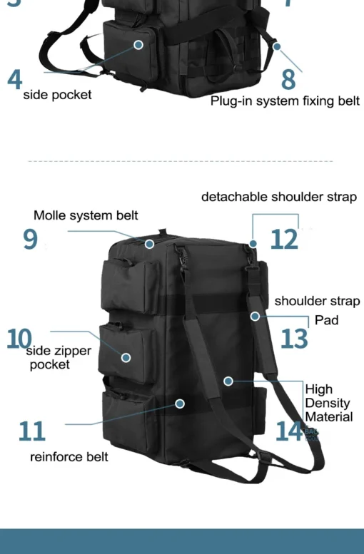 55L Luggage Duffel Bag - Image 12