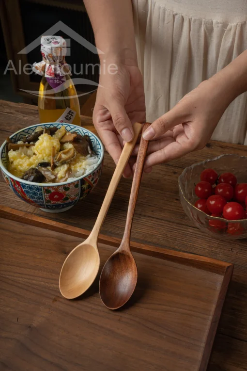 6 Piece Wooden Spoon Bamboo Kitchen Korean Style - Image 12