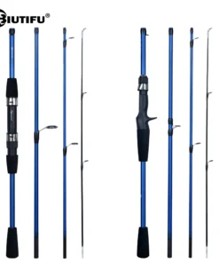 BIUTIFU Baitcasting Spinning Travel Carbon 4/5 Section Fishing Rods