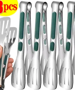 3/1Pcs Stainless Steel Food Tongs