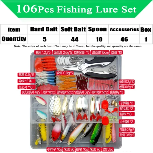 Fishing Lure Kit Soft and Hard Bait - Image 14
