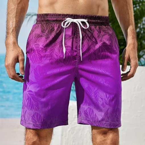 Gradient Graphic Beach Shorts - Image 6