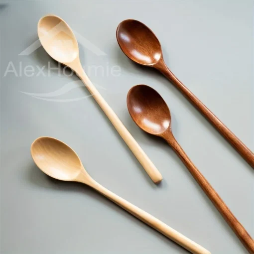 6 Piece Wooden Spoon Bamboo Kitchen Korean Style - Image 28