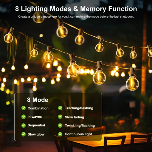 Solar String Lights Outdoor G40 - Image 2