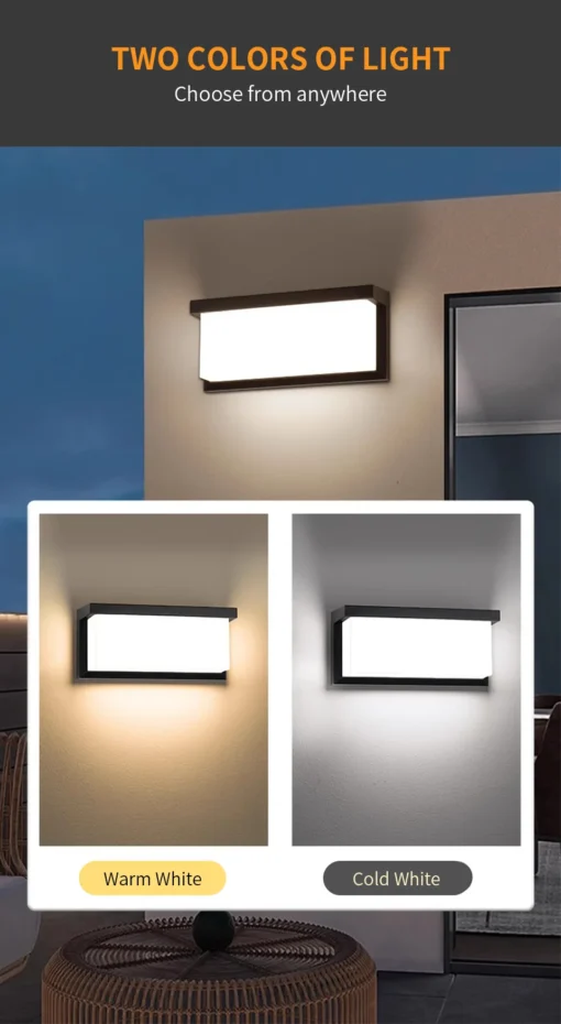 LED Outdoor Wall Light PIR Motion Sensor Wall lamp - Image 15