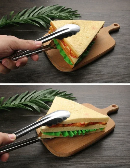 Stainless Steel Kitchen Food Tongs - Image 16