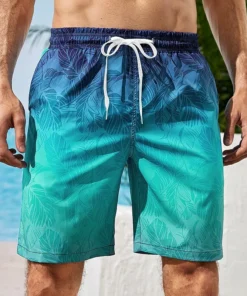 Gradient Graphic Beach Shorts