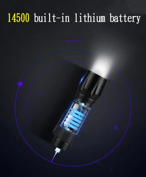 Mini LED Flashlight COB+XPE Portable Torch - Image 17