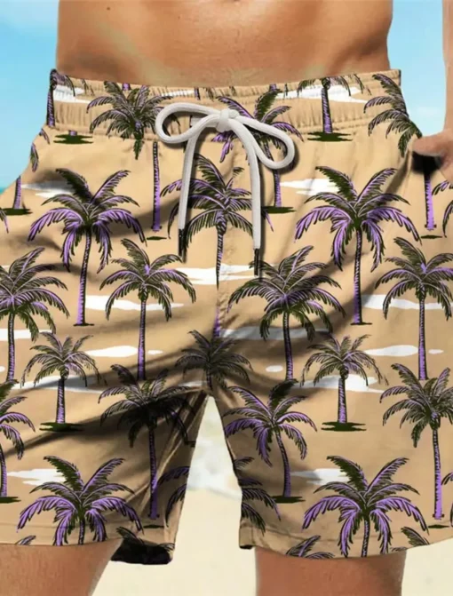 Palm Tree Tropical Men's Resort 3D Printed Board Shorts - Image 5