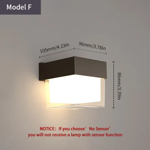LED Outdoor Wall Light PIR Motion Sensor Wall lamp - Image 11