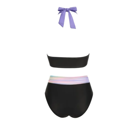 bikini Beach Colour Block Floral Printed Women's Swimsuit - Image 20