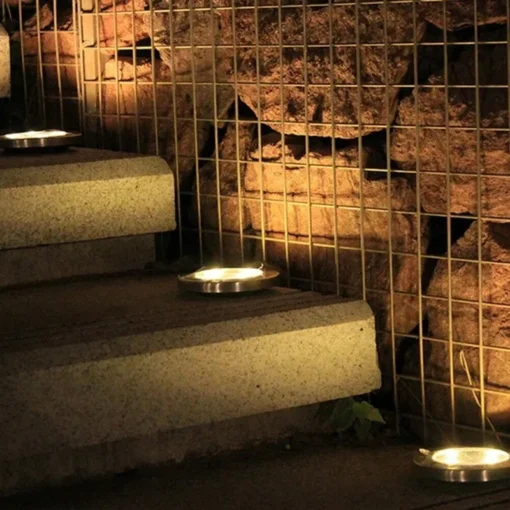 1/4/8Pack Solar Lights Outdoor 8/20LEDs Disk Underground Lamp Spotlight - Image 11
