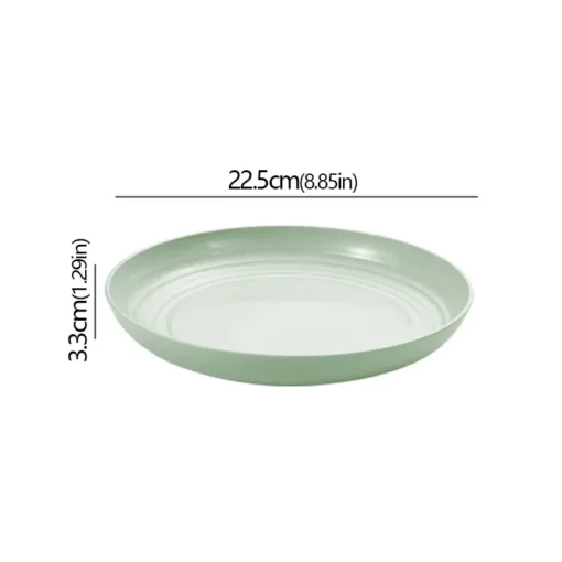 Wheat Straw Solid Color Round Plates - Image 13