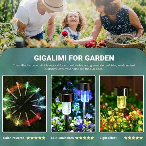 10Pack Solar Outdoor Lights Garden - Image 5