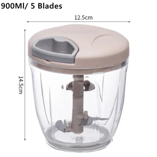 500/900ML Manual Meat Mincer Garlic Chopper - Image 8