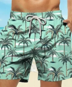 Palm Tree Tropical Men's Resort 3D Printed Board Shorts