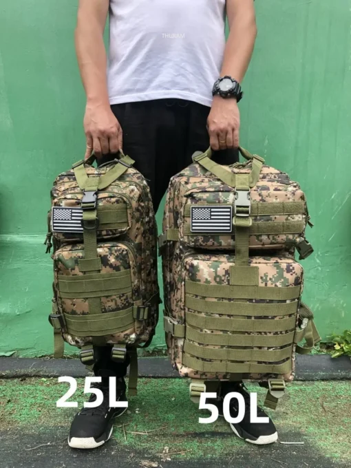 25L/50L 1000D Nylon Waterproof Trekking Fishing Hunting Bag - Image 27