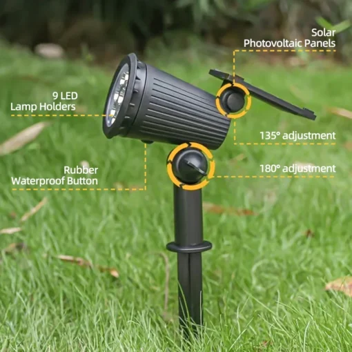 9 LED Solar Spot Lights - Image 3