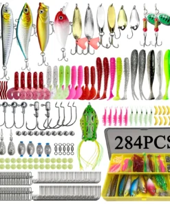 78/122/284pcs Fishing Lures Kit for Topwater