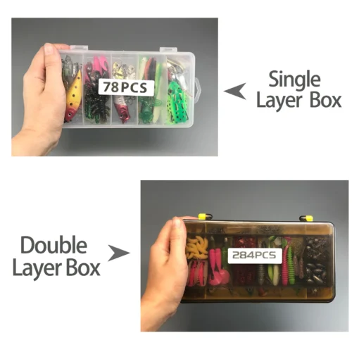 78/122/284pcs Fishing Lures Kit for Topwater - Image 14