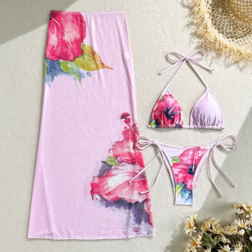 2025 New Flower Print Bikini Set - Image 16
