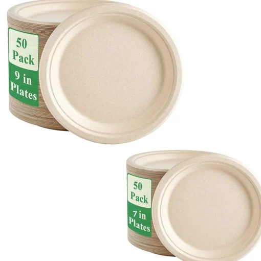 25-50Pack 9&7inch Heavy-Duty Disposable Paper Plates - Image 7