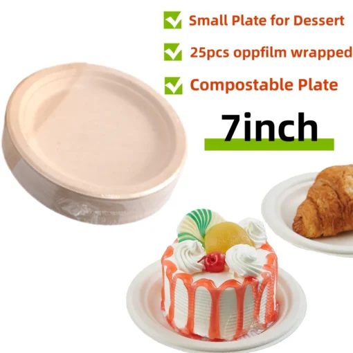 25-50Pack 9&7inch Heavy-Duty Disposable Paper Plates - Image 12