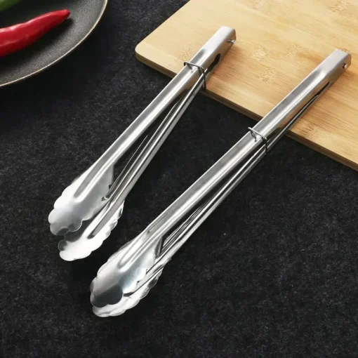 Stainless Steel Kitchen Food Tongs - Image 12