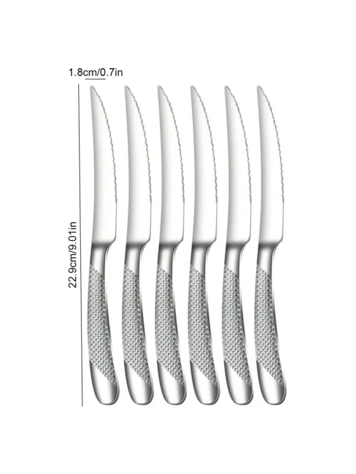 6pc/30pc Stainless steel silver high-end star diamond tableware - Image 10