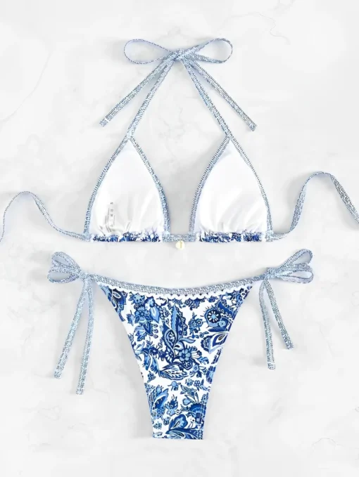 2025 Halter String Triangle Two Piece Bikini Women Swimwear - Image 2