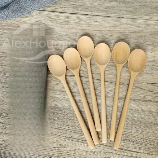 6 Piece Wooden Spoon Bamboo Kitchen Korean Style - Image 21