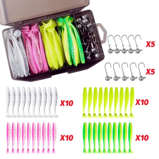 50PCS/Box Metal Jig Bait 5.5cm 7cm 10cm Soft Lure - Image 3