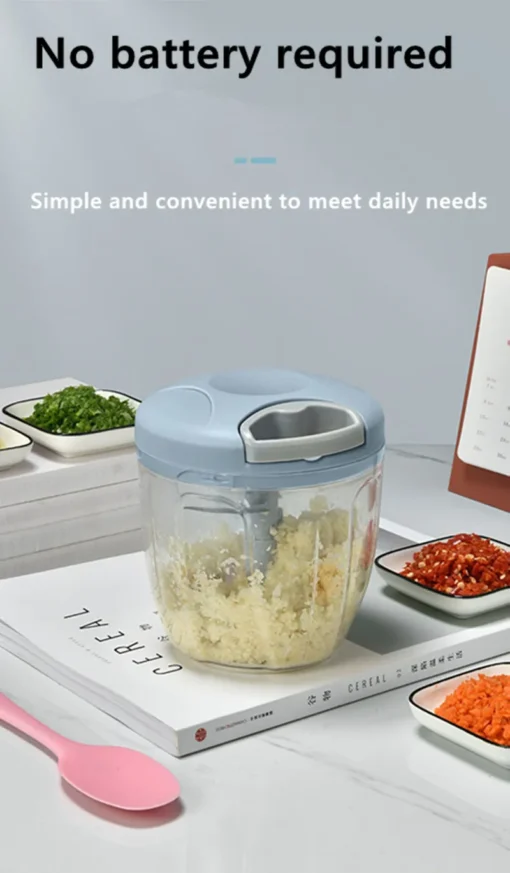 500/900ML Manual Meat Mincer Garlic Chopper - Image 16