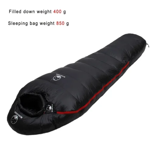 Very Warm White Goose Down Filled Adult Mummy Style Sleeping Bag - Image 6