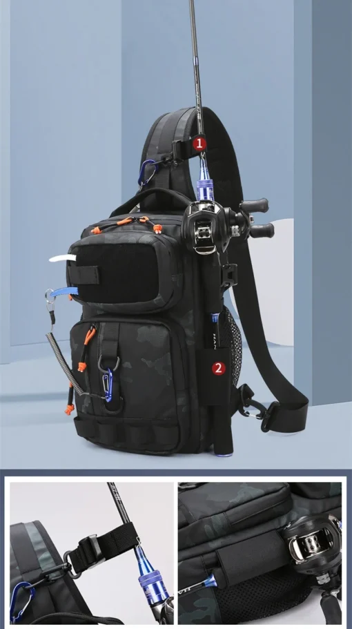 Waterproof Camo Tactical Chest Bag - Image 13
