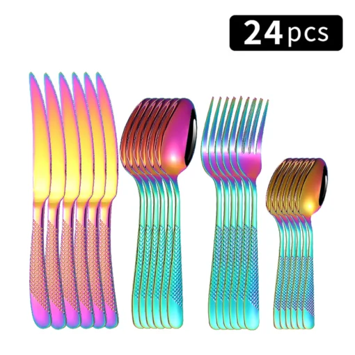24pc Stainless steel tableware - Image 12