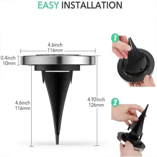 1/4/8Pack Solar Lights Outdoor 8/20LEDs Disk Underground Lamp Spotlight - Image 14