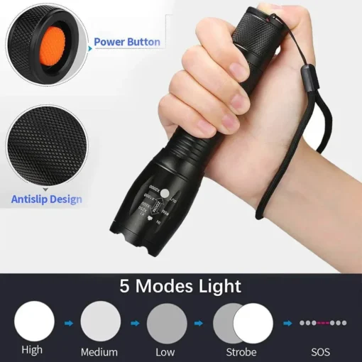 High Power T6 LED Flashlights - Image 4