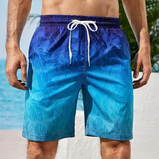 Gradient Graphic Beach Shorts - Image 2