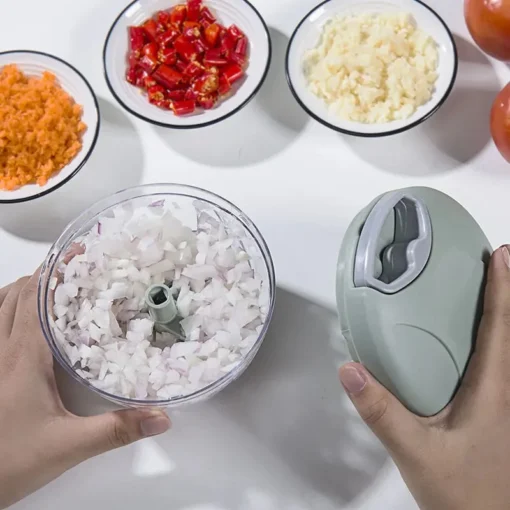 500/900ML Manual Meat Mincer Garlic Chopper - Image 4