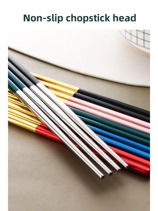 Stainless Steel Tableware Set Portable Cutlery Dinner Knife Fork Spoon Chopsticks Four-piece Suit with Box - Image 19
