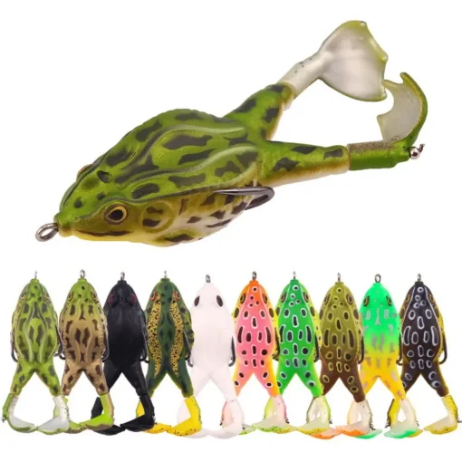 Frog Lure Double Propeller Legs Silicone Soft Baits