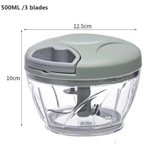 500/900ML Manual Meat Mincer Garlic Chopper - Image 9