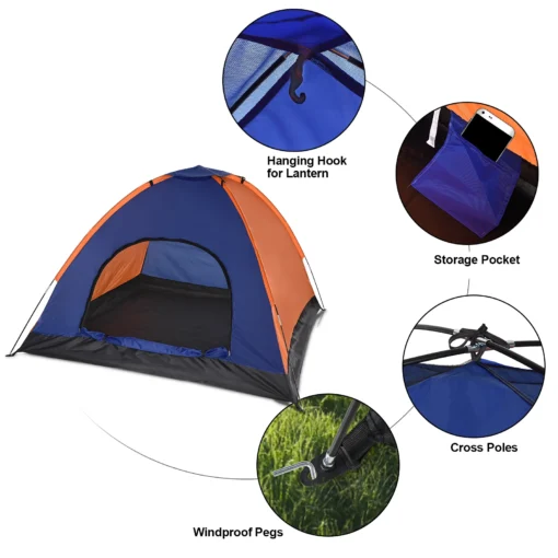 TOMSHOO 3-4 Persons Camping Tent - Image 4