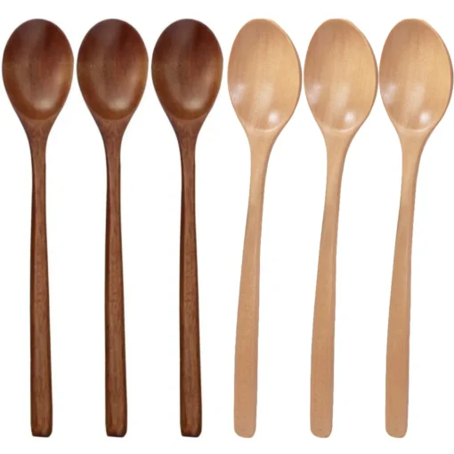 6 Piece Wooden Spoon Bamboo Kitchen Korean Style - Image 8