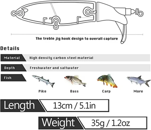 10cm/14cm Topwater Fishing Lure - Image 3